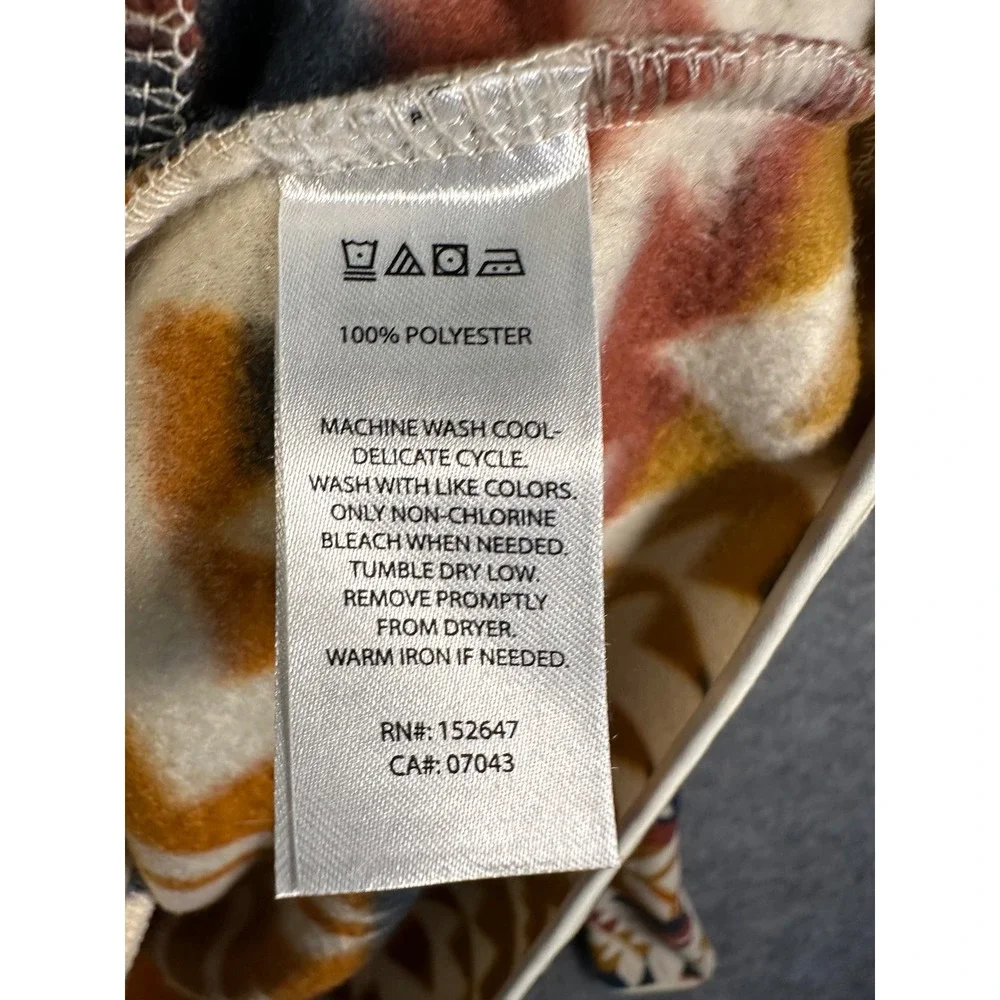 Telluride Clothing Co Mens Large Southwestern Aztec Fleece Pullover‎ Mock Neck L